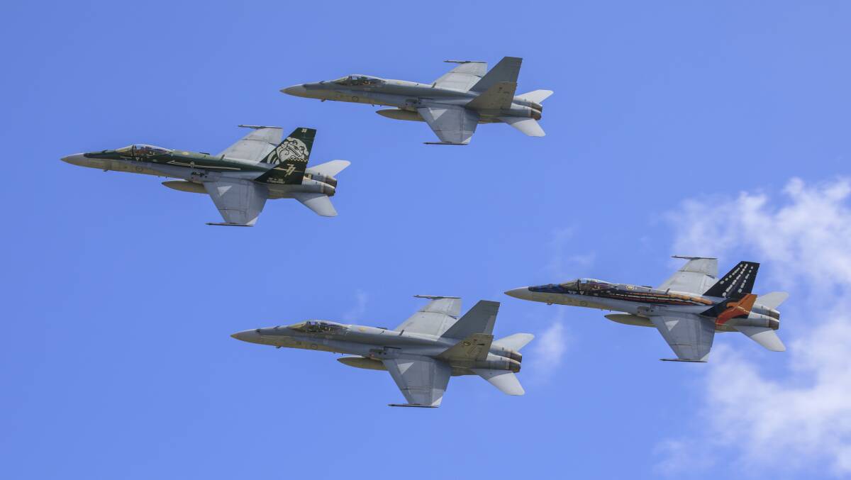 The F/A-18A Hornet will be among 60 to take to the skies on Wednesday. Picture: Australian Defence Force