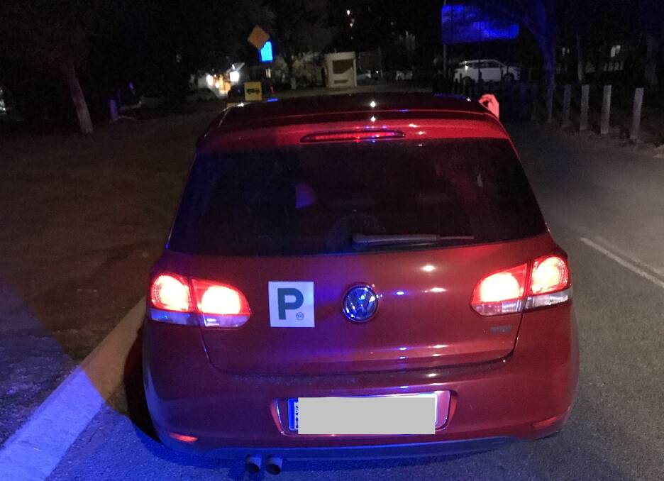 A P-plater was caught going 133km/h in a 80km/h zone on Sunday. Picture: ACT Policing