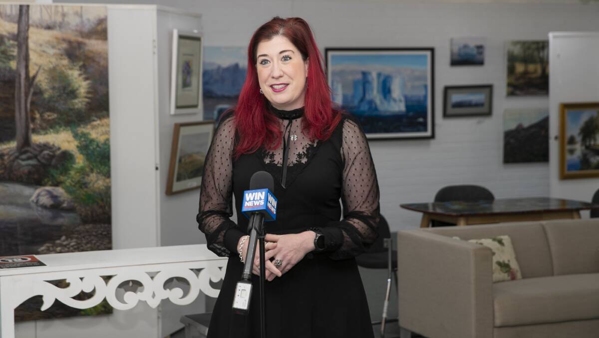 Business Minister Tara Cheyne speaks to the media before the launch of the ChooseCBR. Picture: Keegan Carroll
