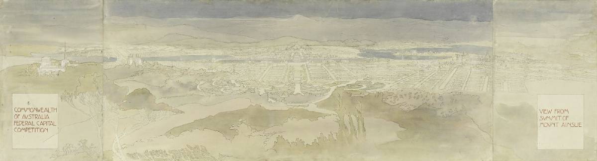 Marion Mahony Griffin's drawings of Canberra. Picture: National Archives