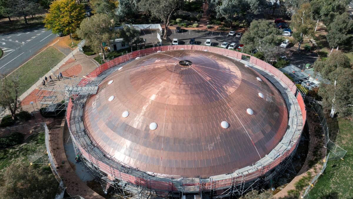 The time capsule will be stored in the top of the Shine Dome roof until at least 2100. Picture: Supplied
