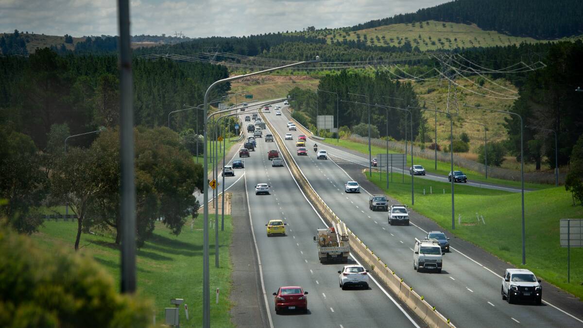 Roadworks are set for the Tuggeranong Parkway to replace road barriers. Picture: Elesa Kurtz