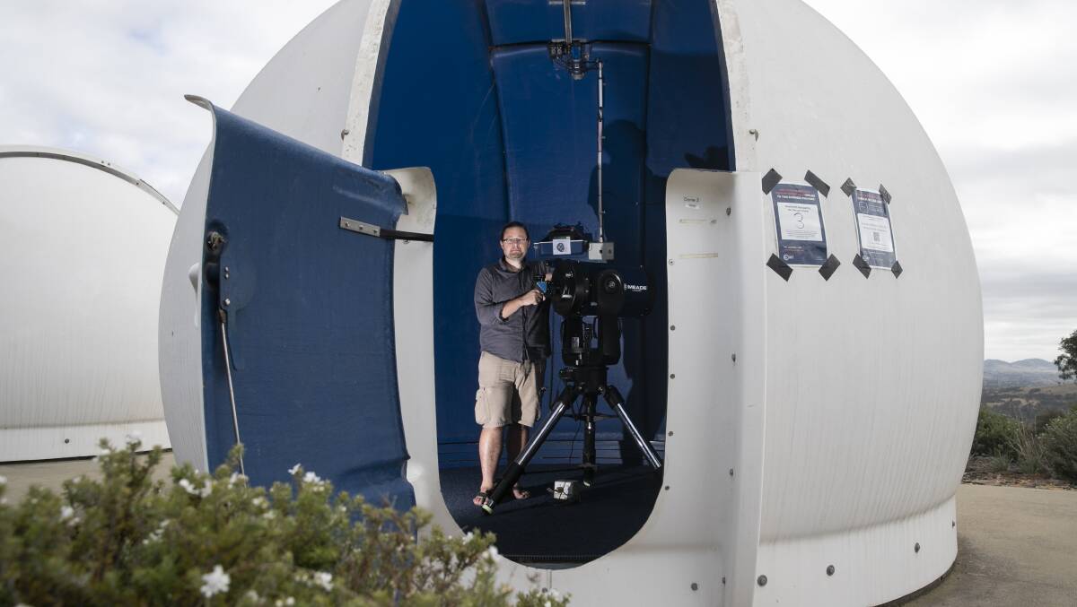 ANU astronomer Dr Brad Tucker says looking to skies in the north and east should give the best vantage points for the meteor shower. Picture: Keegan Carroll