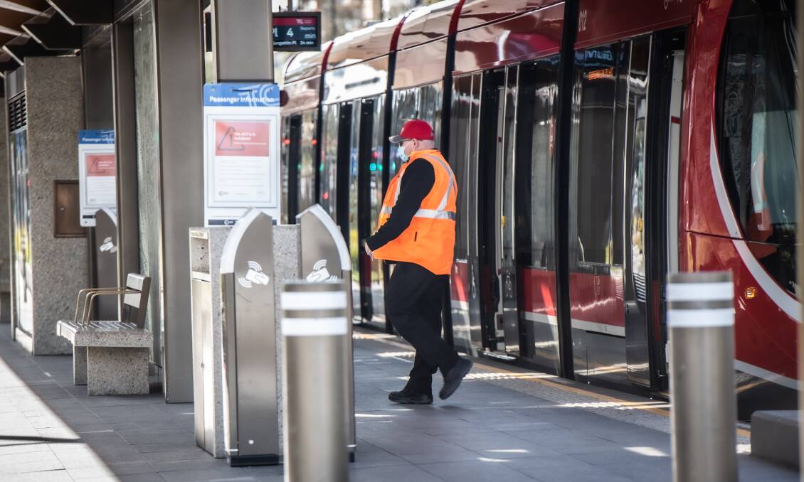 Public transport use has fallen by 80 per cent in Canberra compared to last year in the wake of the second Covid lockdown. Picture: Karleen Minney