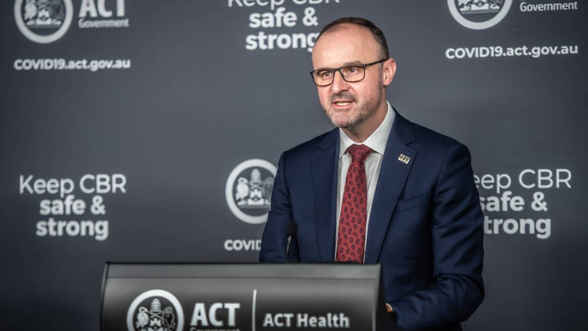 ACT Chief Minister Andrew Barr. Picture: Karleen Minney