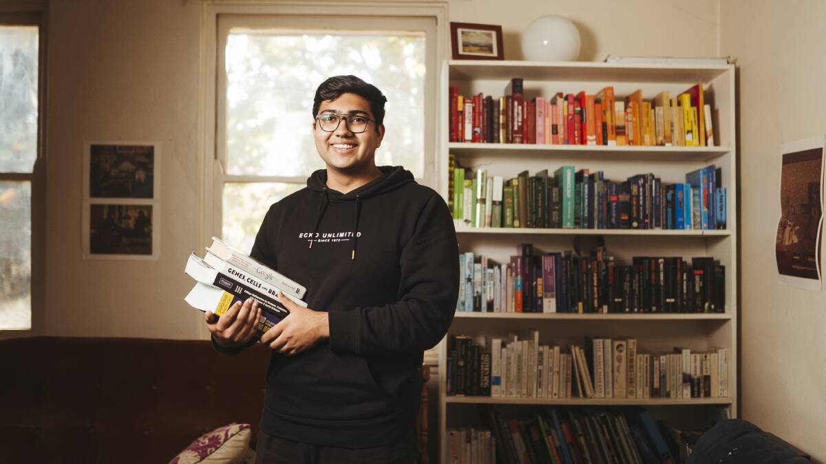 Adhyan Dhull is currently studying a degree in advanced computing at ANU. Picture: Picture: Dion Georgopoulos