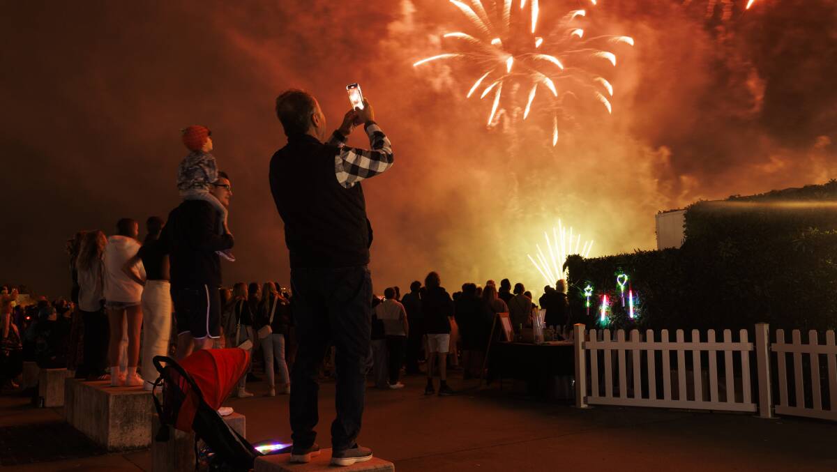 Skyfire drew tens of thousands to Lake Burley Griffin. Picture by Keegan Carroll