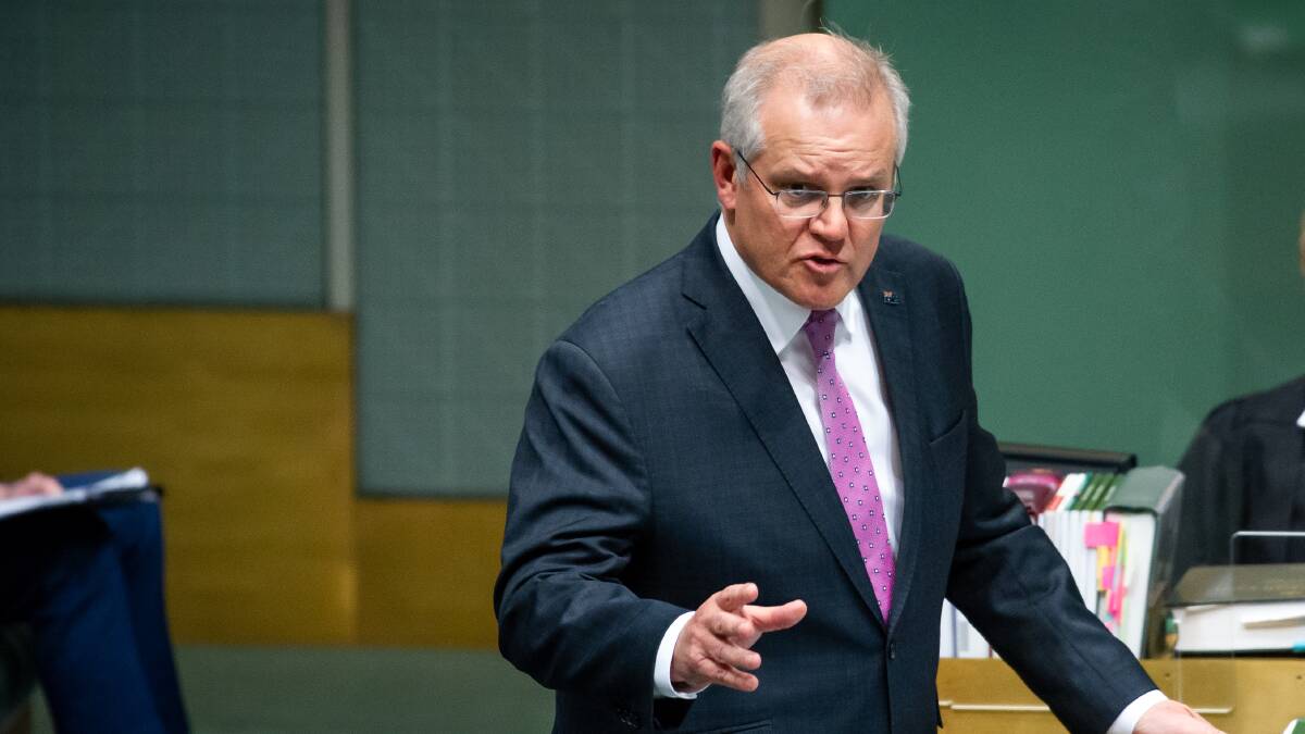 Prime Minister Scott Morrison has been in a war of words with French President Emmanuel Macron this week. Picture: Elesa Kurtz