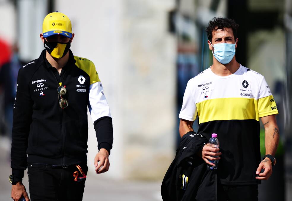 Daniel Ricciardo and Esteban Ocon ahead of the F1 Grand Prix of Italy at Monza. Picture: Getty Images