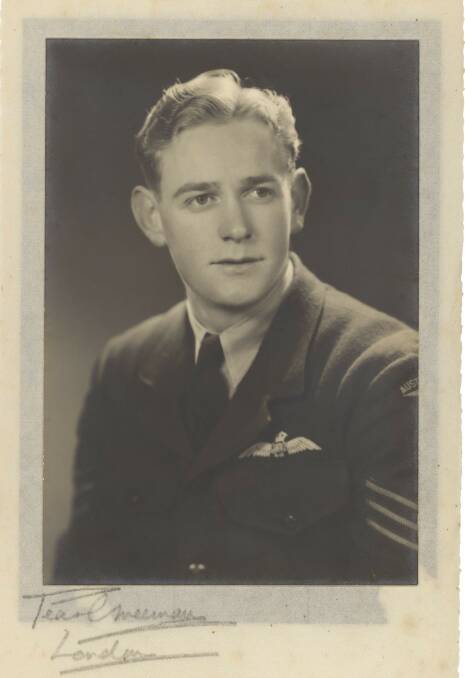 A studio portrait of Flight Sergeant John Freeth. 