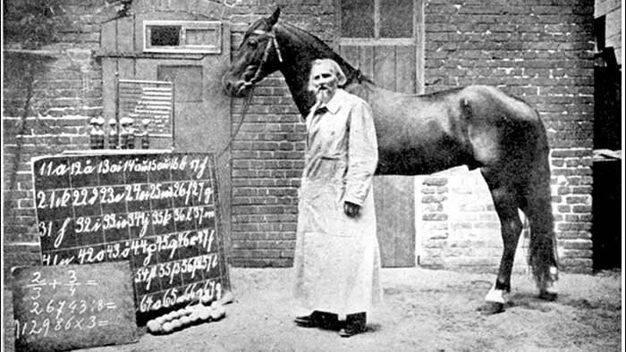 Hans with owner Herr von Osten. Picture supplied