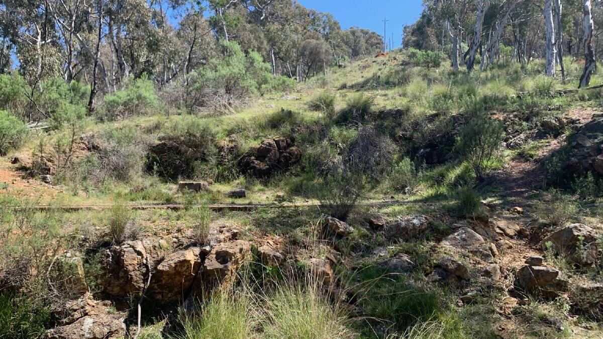 The site of the crusher at the former upper Ainslie quarry. Picture byTim the Yowie Man