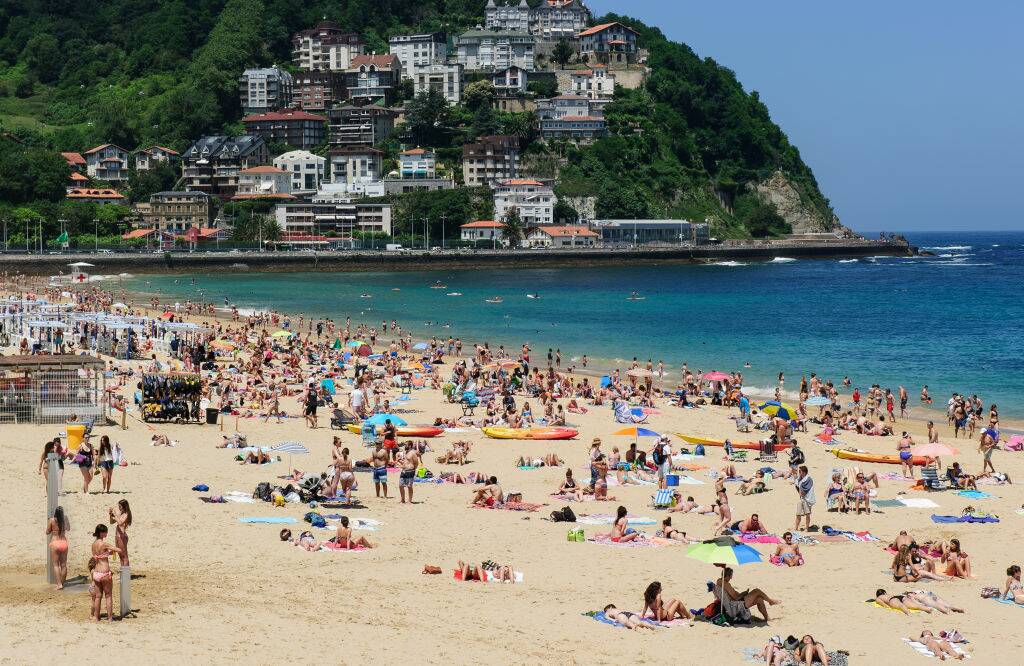 Gros lies on the shores of Playa Zurriola, one of San Sebastian's two beaches. Picture: Getty Images