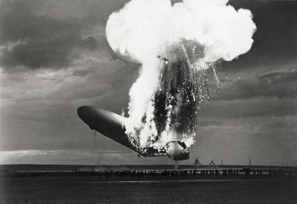 The Hindenburg burst into flames above New Jersey in 1937. Picture: Shutterstock