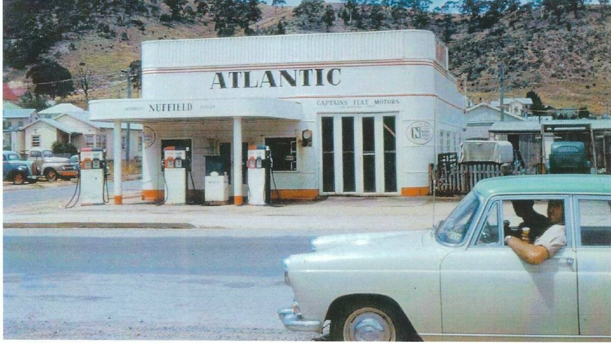 Atlantic Garage in Captains Flat in the 1960s. Picture by Barry McIntyre via Karen Byrnes
