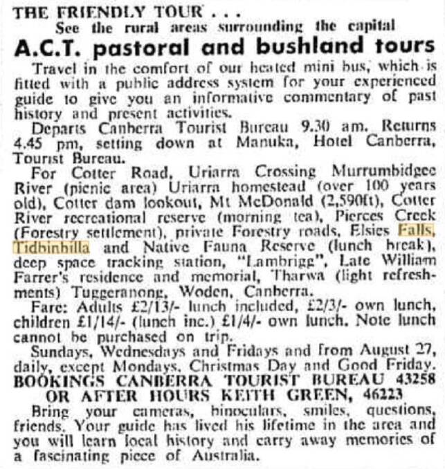 An advertisement promoting Keith Green's tours, from The Canberra Times, August 18, 1965.