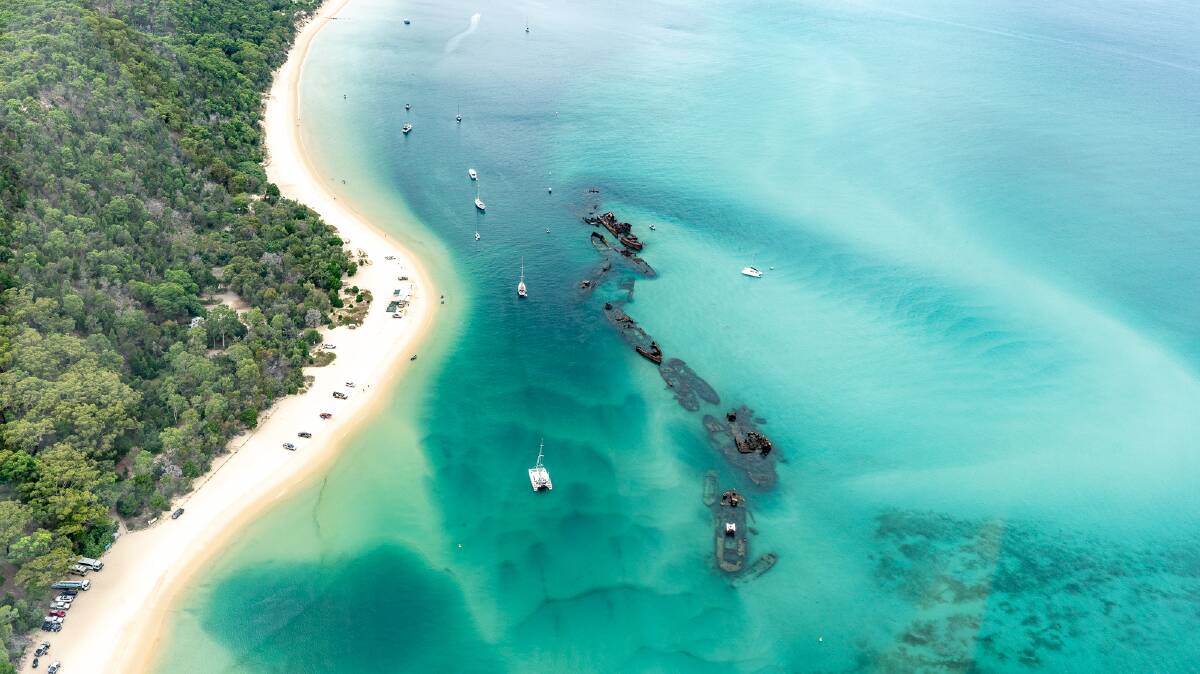 Moreton Island boasts sandy walking trails, bike paths, isolated beaches and crystal clear inland lagoons. Pictures by Michael Turtle