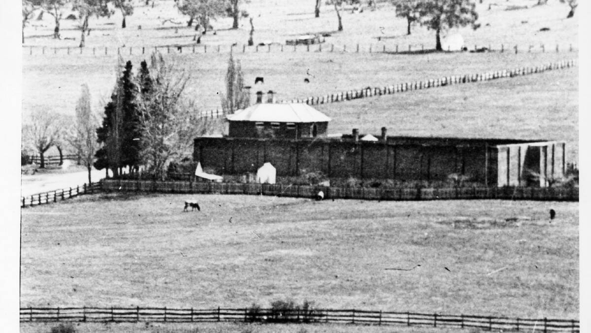 Braidwood Gaol after the timber palisade had been replaced with a brick wall. Picture: Braidwood Museum