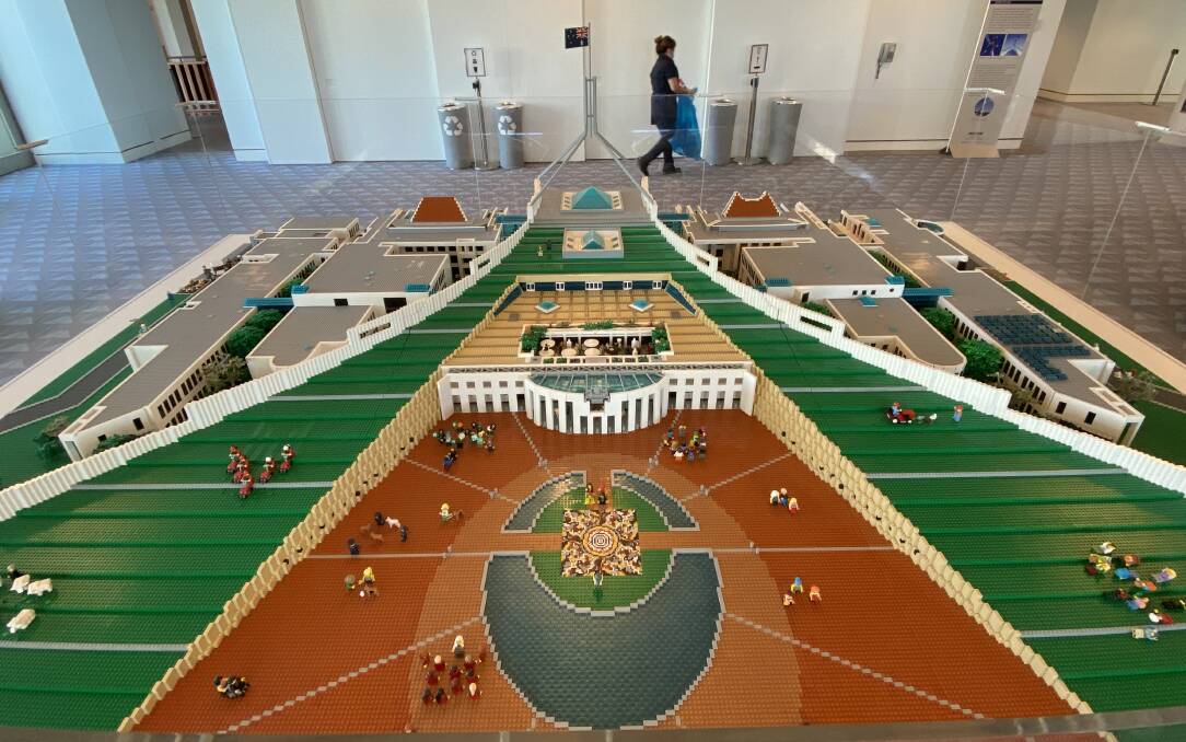 The LEGO rendering of Parliament House. Picture by Tim the Yowie Man