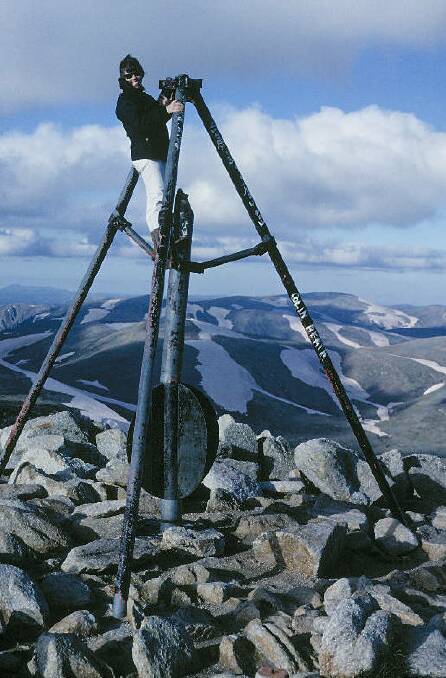 Mary Crowle atop Mt Kosciuszko in 1968. Picture: Bill Crowle