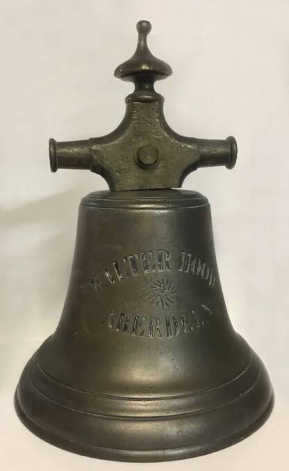 The bell from the Walter Hood was salvaged from the wreck and is now on display at the Jervis Bay Maritime Museum in Huskisson. Picture supplied