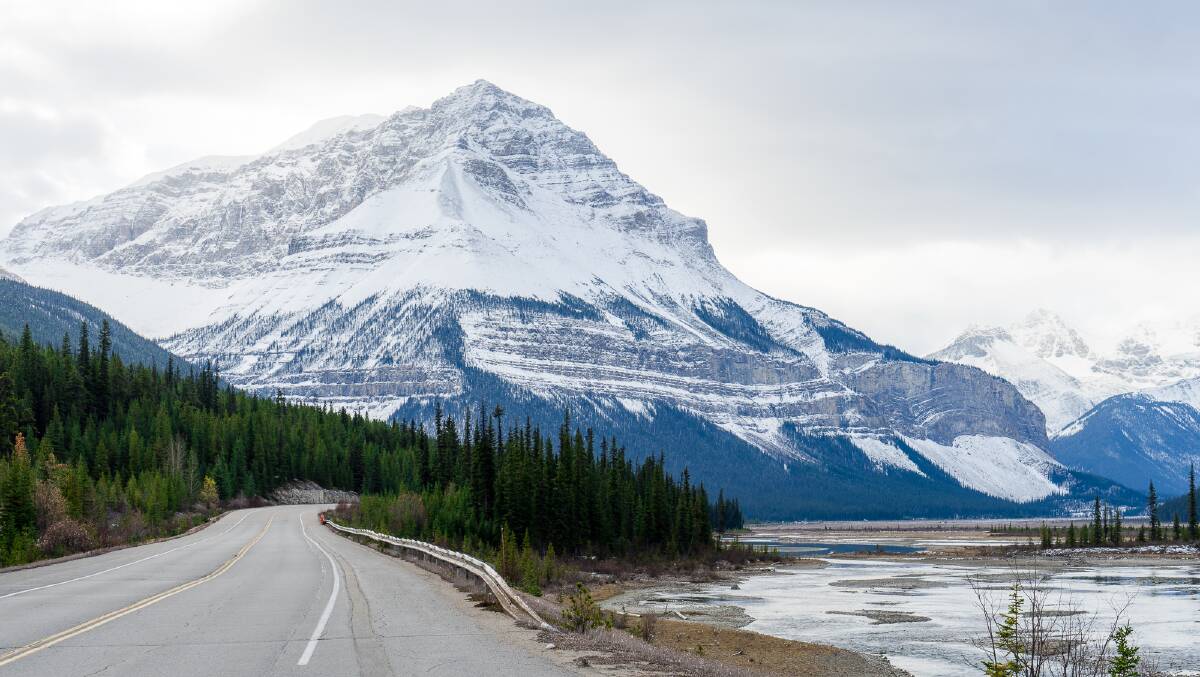  The Icefields parkway runs for 233 kilometres between Banff and Jasper.