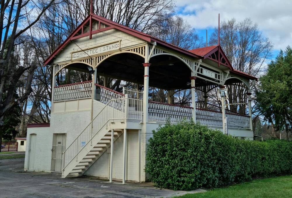 A grandstand at the Tumut Turf Club. Picture: Glenn Schwinghamer