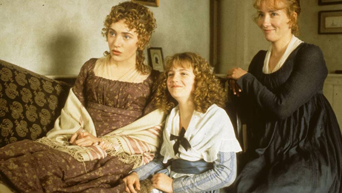 Emma Thompson, Kate Winslet and Emilie Francois in Ang Lee's film of Sense and Sensibility (1995). Picture: Columbia Pictures