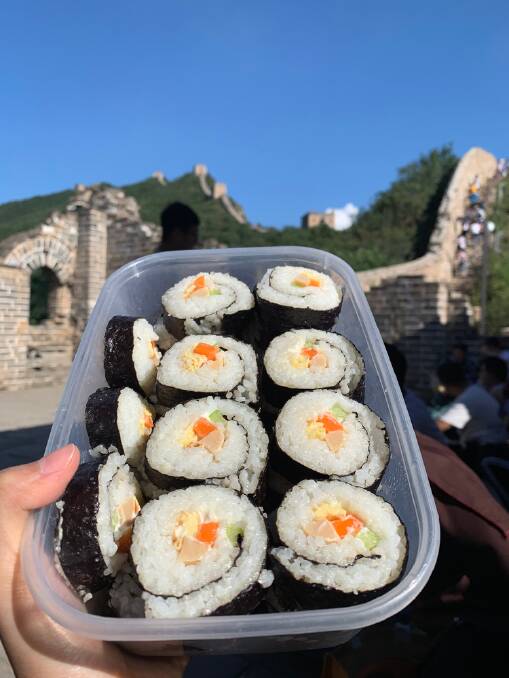 Sushi for sale along the Great Wall of China. Picture: Shutterstock
