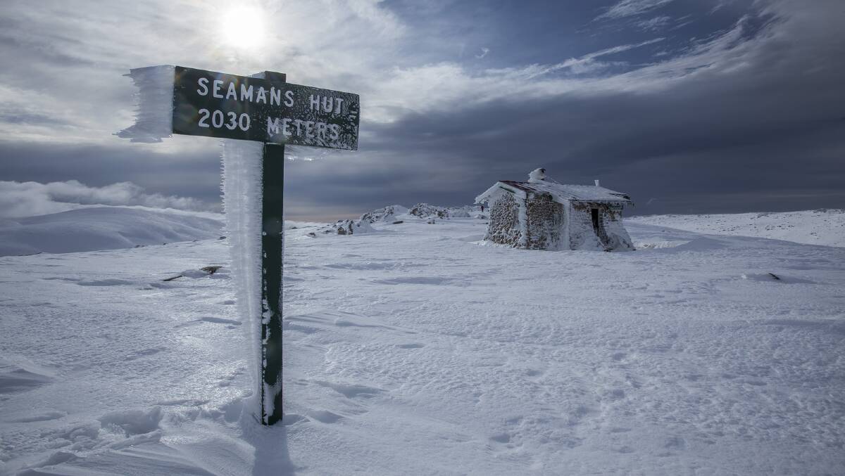 Seamans Hut was built in 1929 as an emergency shelter for back-country adventurers. Picture: Michael Scott Lees