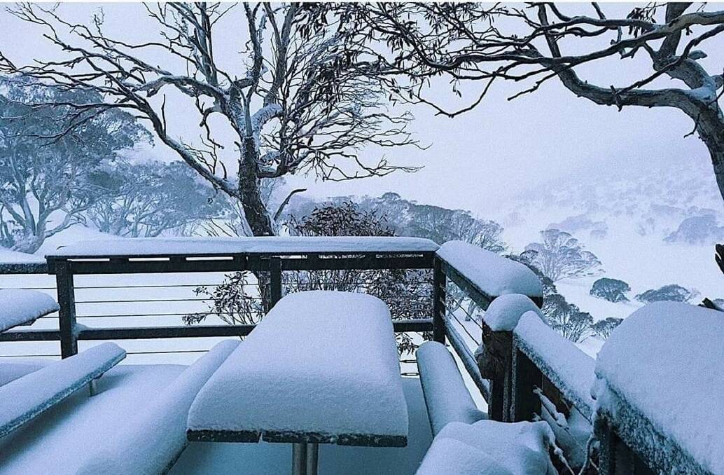 The deck of Alpine Eyre after a winter snow storm. Picture: Alpine Eyre Kiosk