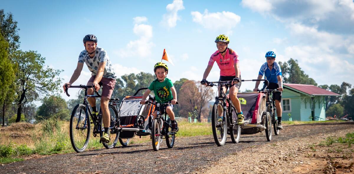 The Tumbarumba to Rosewood Rail Trail is suitable for cyclists of any age. Picture: Peter McDade