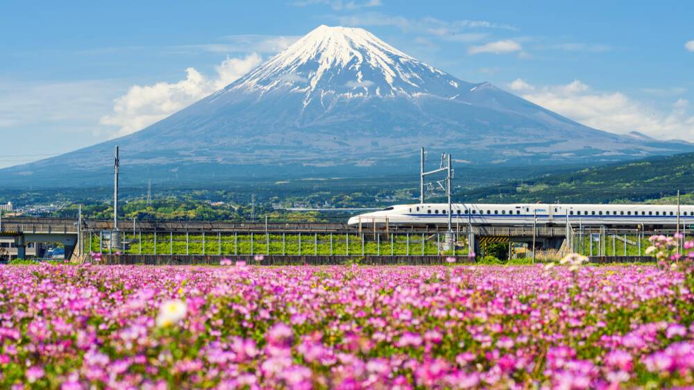 Riding a bullet train is part of the Japanese experience. Picture Shutterstock