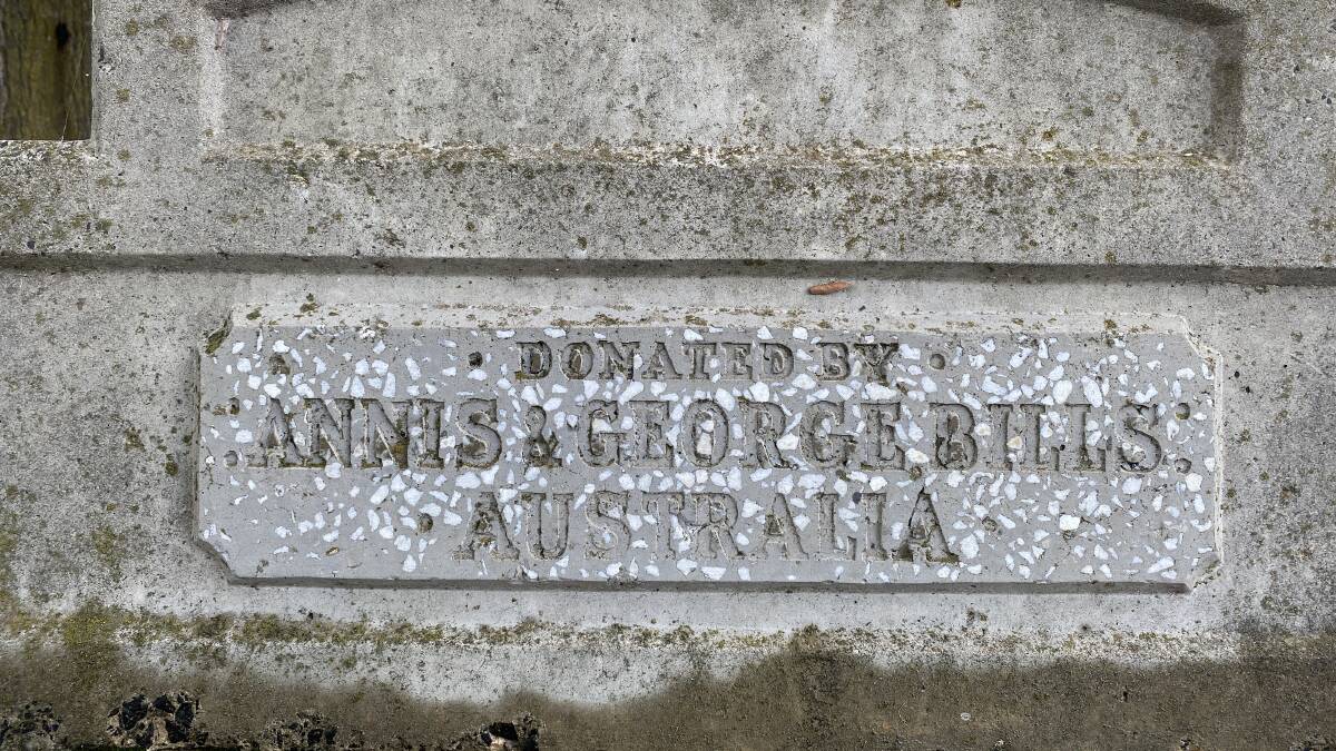 A close-up of the inscription on the historic water troughs. Picture by Tim the Yowie Man