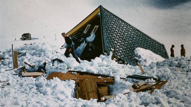 Kunama Hutte soon after the deadly avalanche. Picture: Cees Koeman