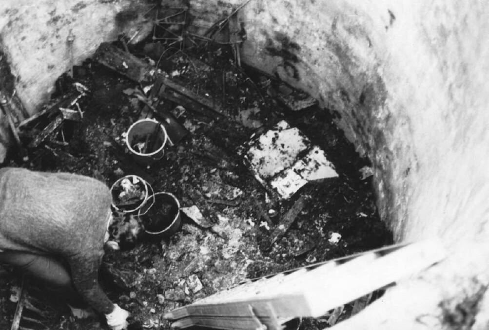 More than 700 items were retrieved from the well in 1977. Inset: The restored well. Picture by Eleanor Crosby