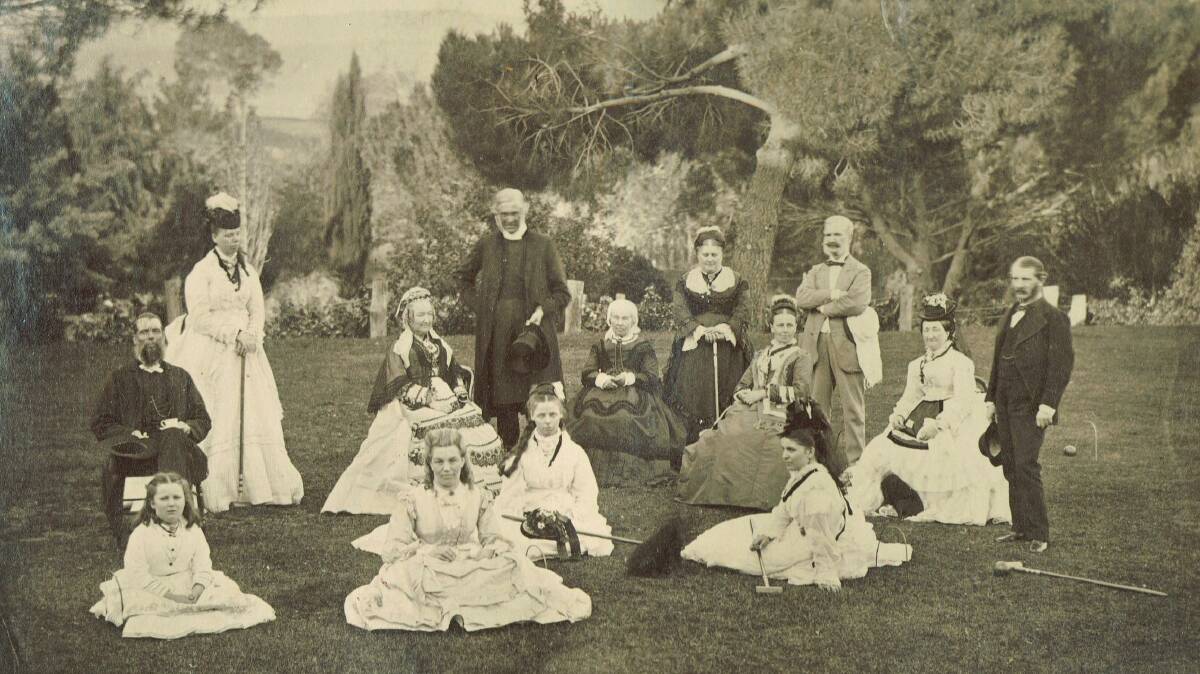 Members of the Campbell family with friends and associates after a croquet party, circa 1872. Picture courtesy of Robert Campbell