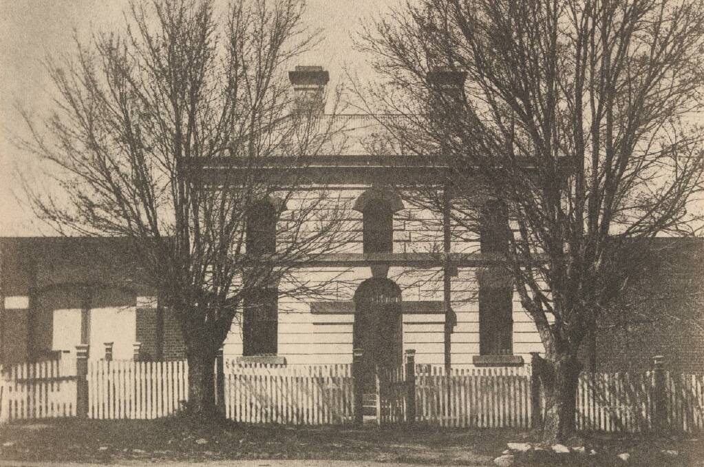Braidwood Gaol circa late 1920s. The gaol was demolished in 1936 but the oak trees still mark its location at the northern end of Wallace Street. Picture: Braidwood Museum