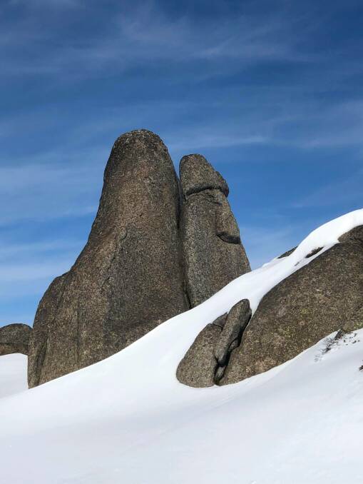 Does this granite tor in the NSW Snowies remind you of the stone statues of Easter Island? Picture: Tony Brown