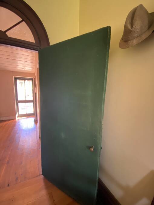 The unusual baize door. Picture by Tim the Yowie Man