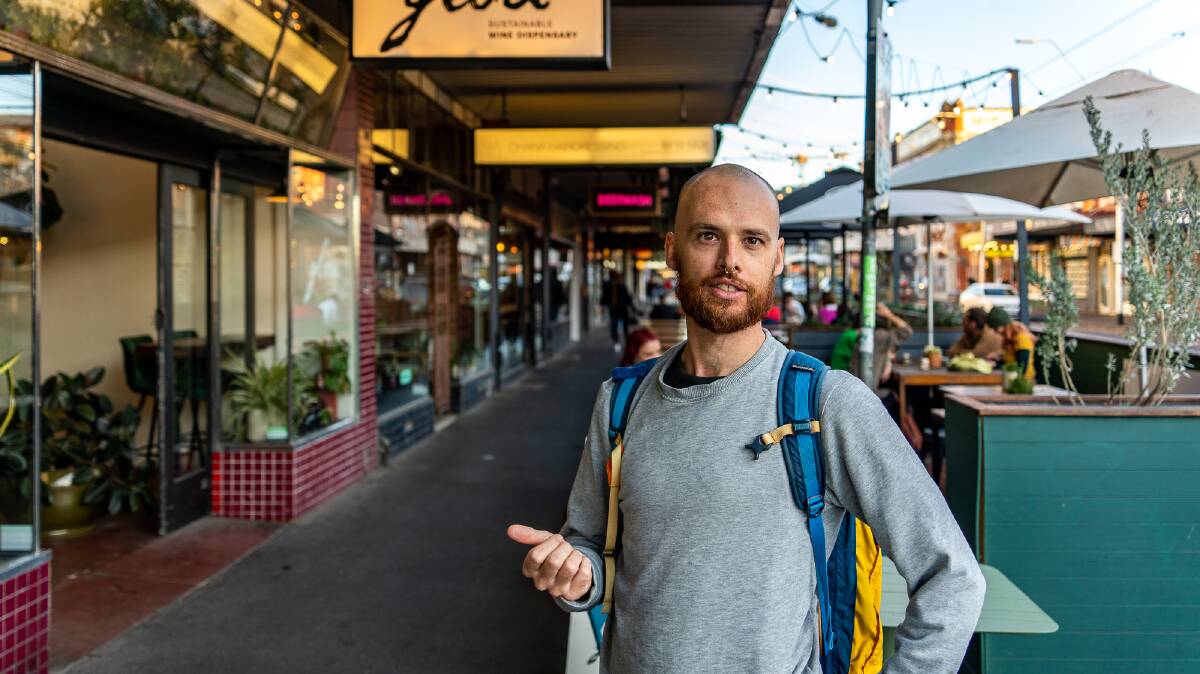 Local guide Liam Gook from Wayward Wanders shows visitors around Collingwood.