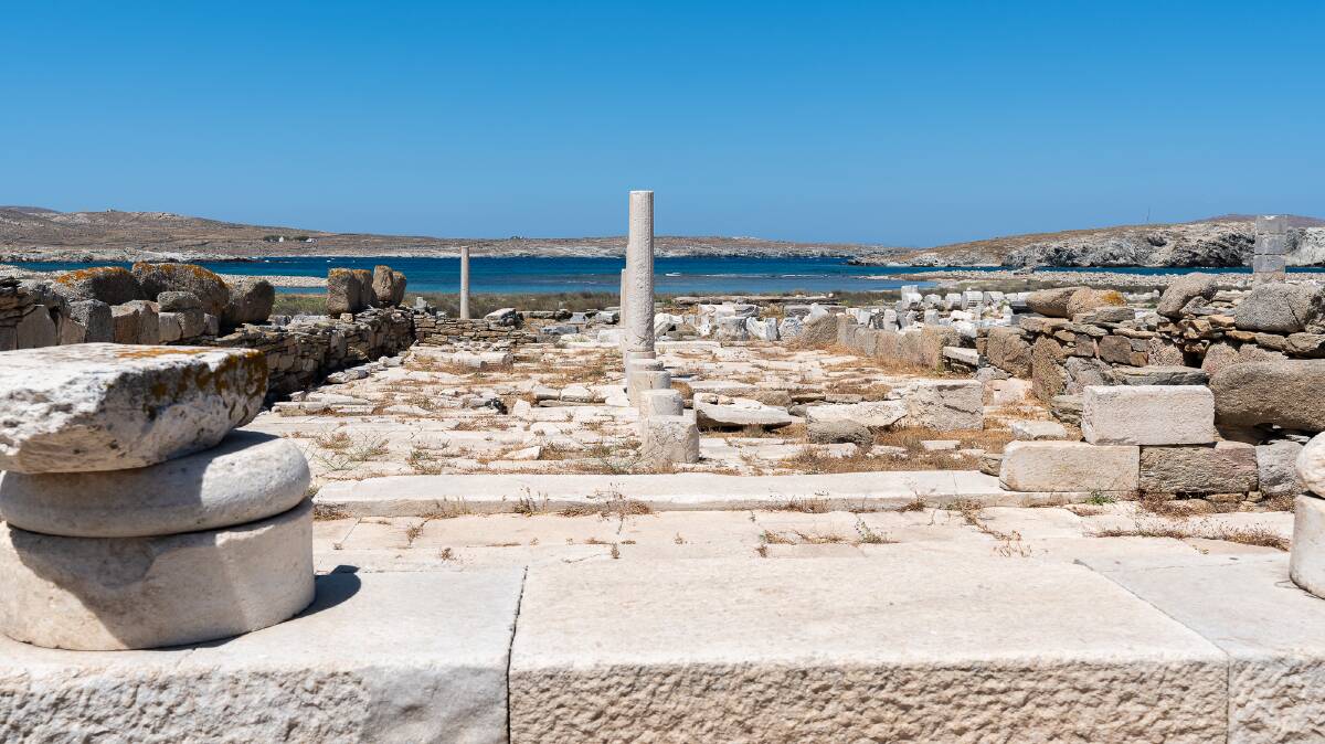 The ancient city of Delos was situated around a port that attracted wealthy merchants from across the region.
