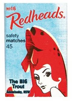 Adaminaby's Big Trout fame has spread far - even to matchboxes. Picture supplied