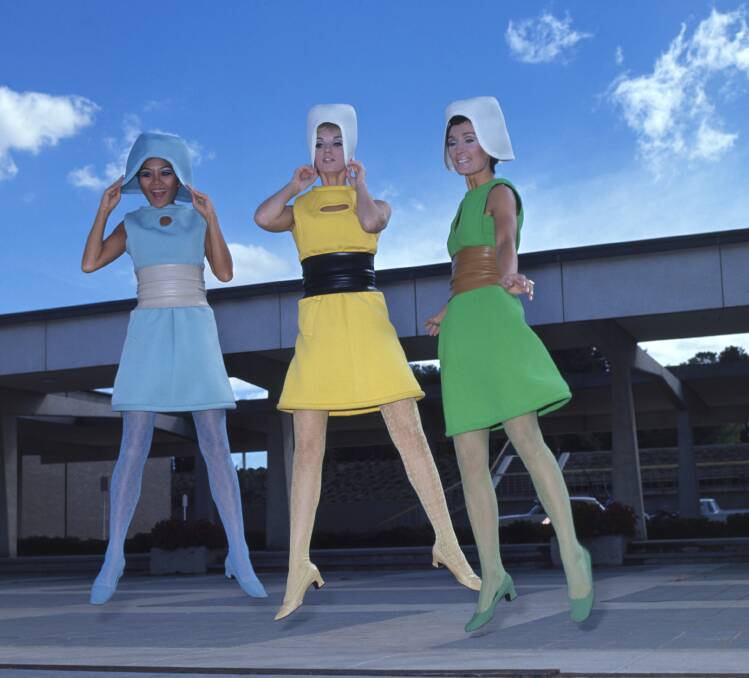 Pierre Cardin fashion parade at the Canberra Theatre Centre, 1967. Picture: NAA: A1500, K17370 