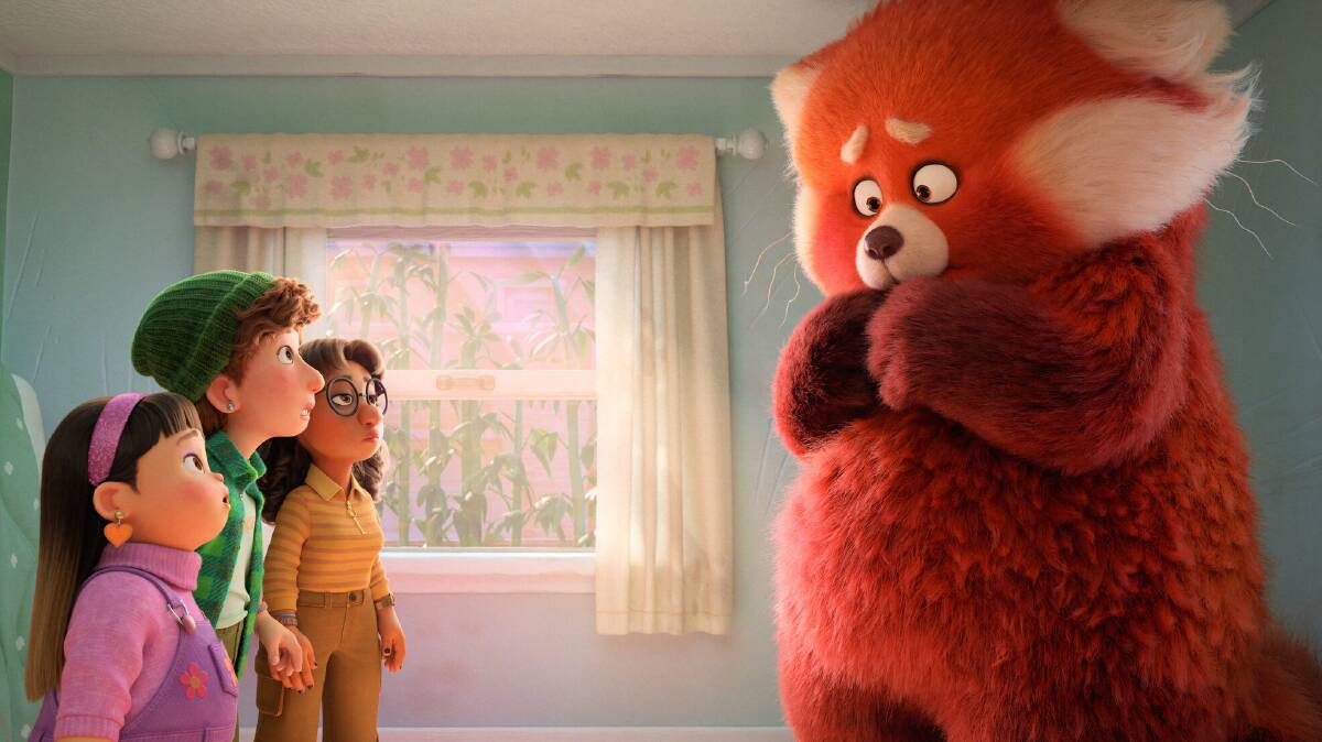 As Turning Red's Mei connects with her friends and shares her true self, her feelings become less overwhelming. Picture: Disney/Pixar