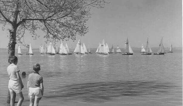 A sailing regatta at Lake George in October 1961. Picture supplied