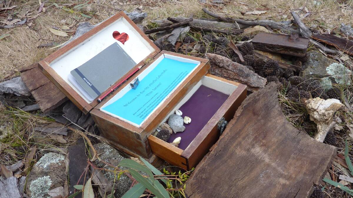 The original treasure chest in the cente of the labyrinth. Picture by Tim the Yowie Man