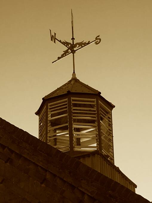 Flèche and wind vane atop Cooma Cottages historic circa-1850 stables. Picture: Tim the Yowie Man