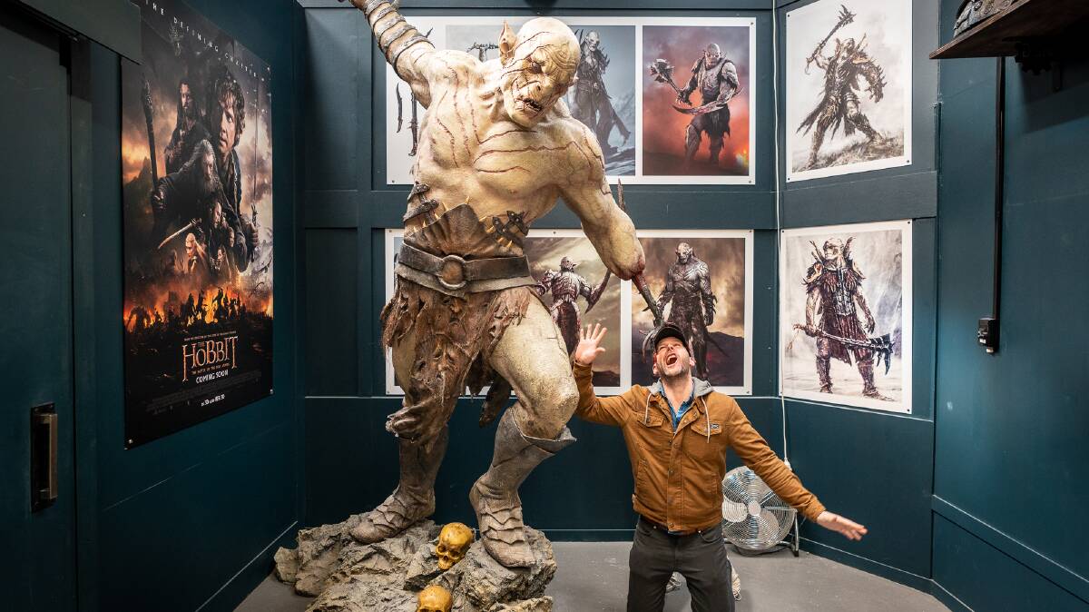 Feeling the movie magic at Weta Workshop. Picture by Michael Turtle
