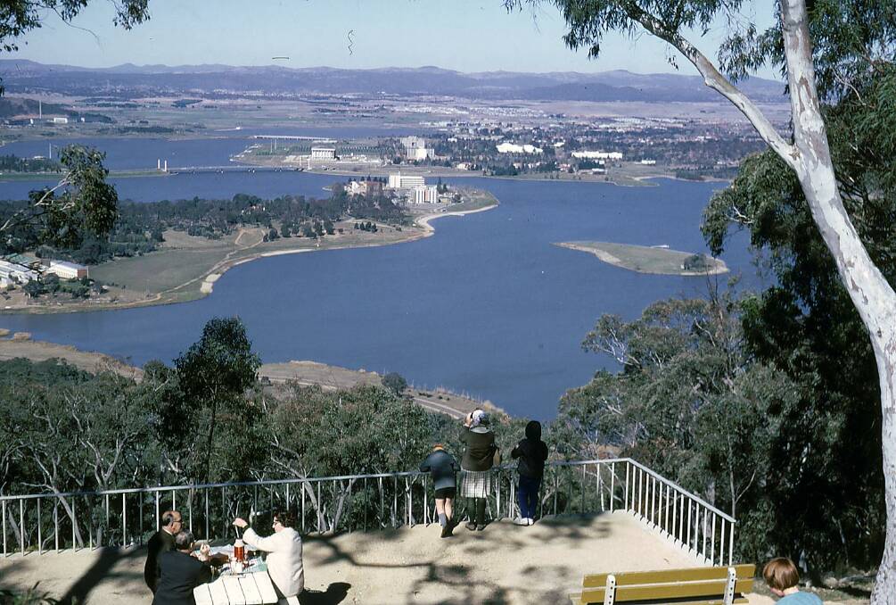 The Black Mountain lookout in 1967. Picture by Bill Tomsett, courtesy of Janette Asche
